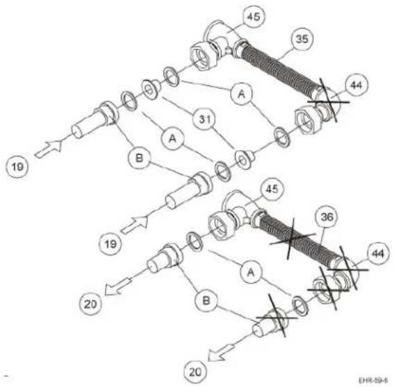 Junkers EBU 200-1 - Flexibels vertrek/terugvoer verwarming (geleverd met de ketel EHLE 78) - 1