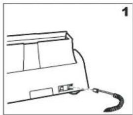 OLIVETTI Fax-Lab 200 - DE TELEFOONHOORN AANSLUITEN - 1