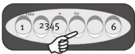 Enter 1 2345 + Esc 6