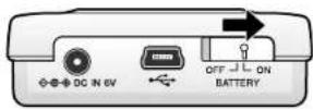 SHARP HR-MB3 - Meer over de batterijschakelaar - 1