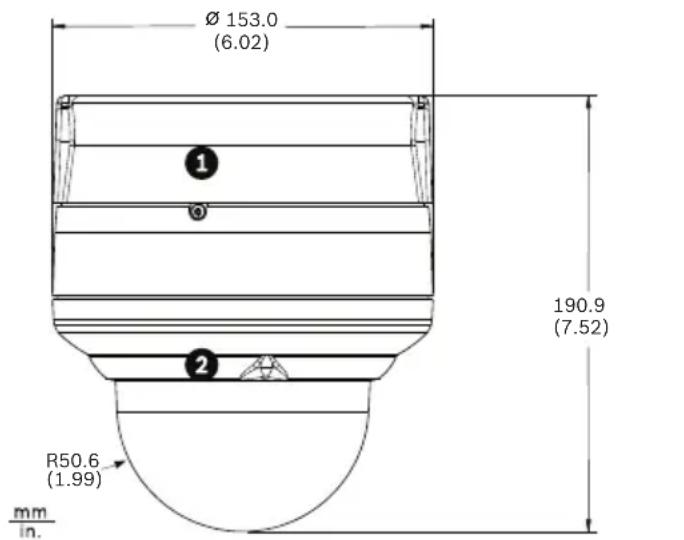 BOSCH AutoDome Easy II IP - Opbouwmontageset voorbereiden voor installatie buitenshuis - 1