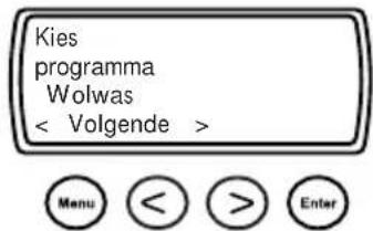 Kies programma Wolwas < Volgende >