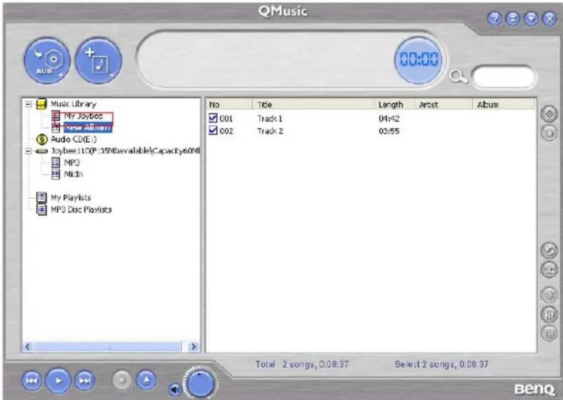 BENQ Joybee 110 - Muziek van cd's toevoegen aan de Joybee 110 Digitale audiospeler - 3