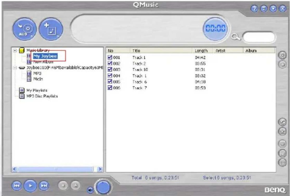 BENQ Joybee 110 - Muziek van cd's toevoegen aan de Joybee 110 Digitale audiospeler - 5