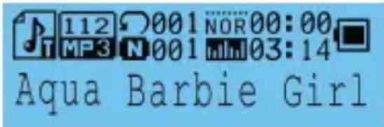 112 001 NOR 00:00 MF3 N 001 mm 03:14 Aqua Barbie Girl
