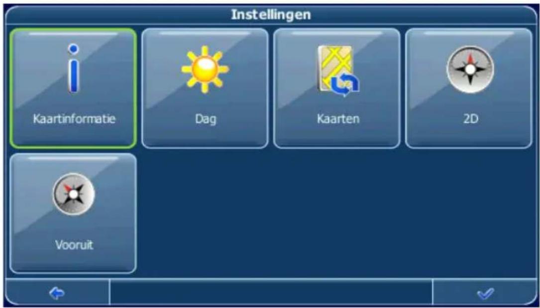 Instellingen Kaartinformatie Dag Kaarten 2D Vooruit