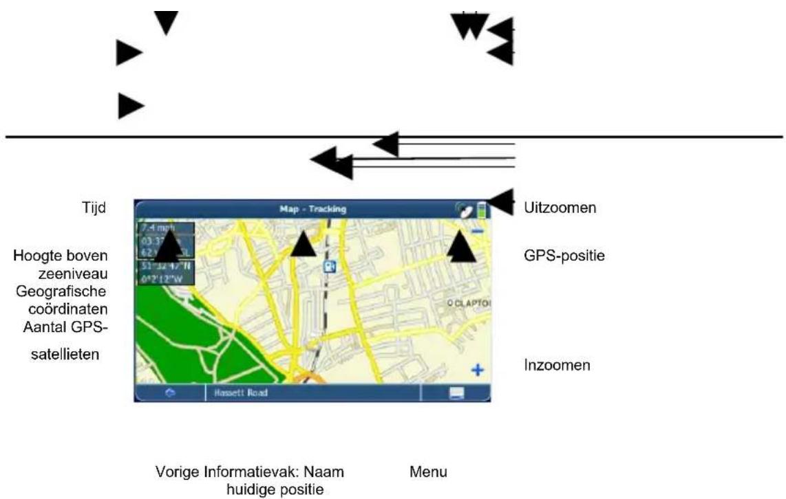 Tijd Hoogte boven zeeniveau Geografische coördinaten Aantal GPS- satellieten Map - Tracking 7.4 mm 63.37" 62.12" 51°12'47"N 6°2'12"W Uitzoomen GPS-positie Inzoomen Vorige Informatievak: Naam huidige positie Menu