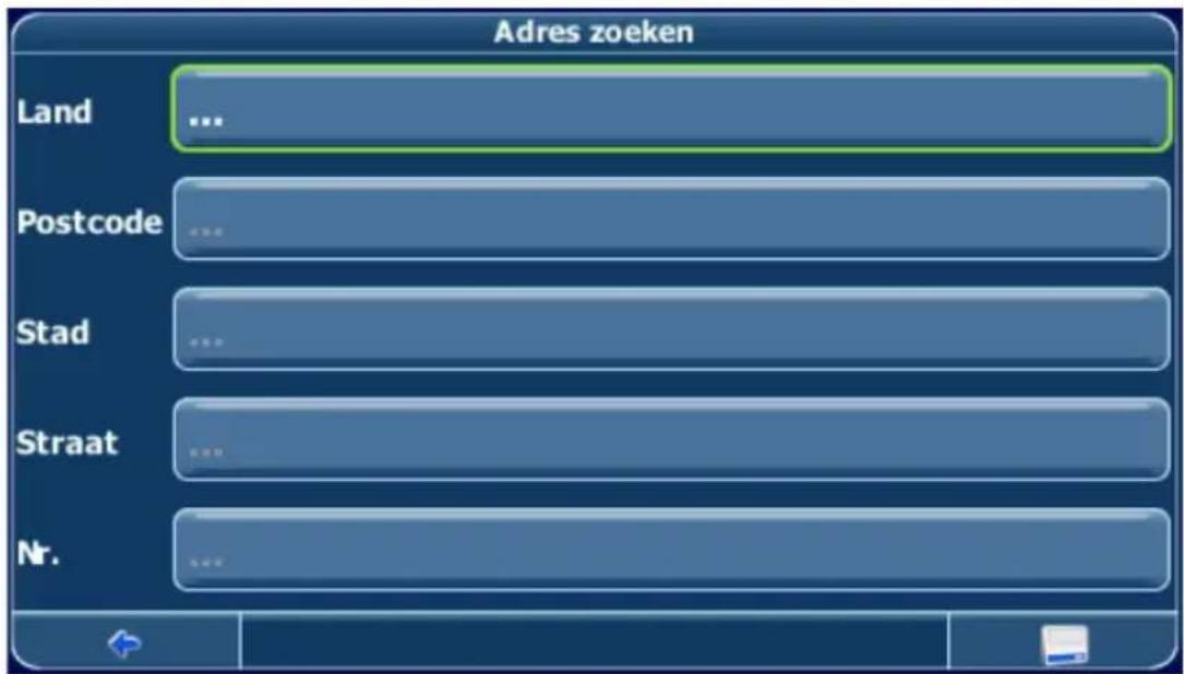 Adres zoeken Land ... Postcode Stad Straat Nr.