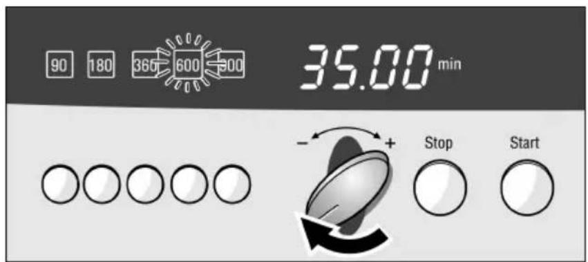 90 180 360 600 900 35.00 min - + Stop Start
