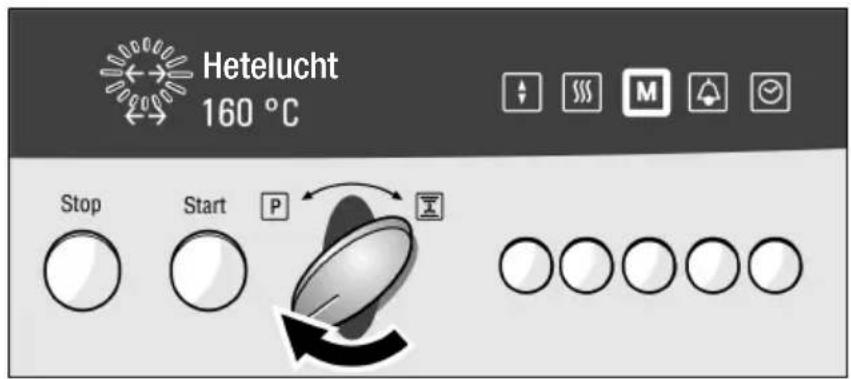 Hetelucht 160 °C Stop Start P