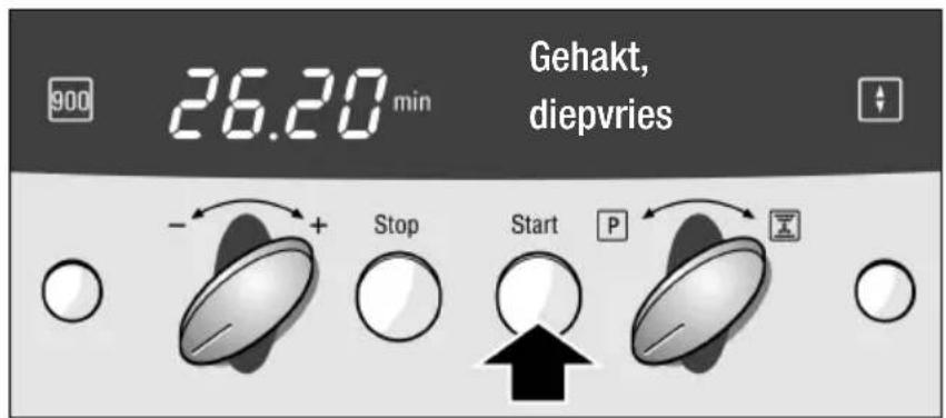 Gehakt, diepvries 26.20 min 900 - + Stop Start P