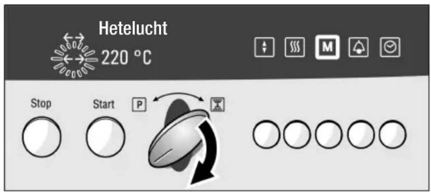 Hetelucht 220 °C Stop Start P