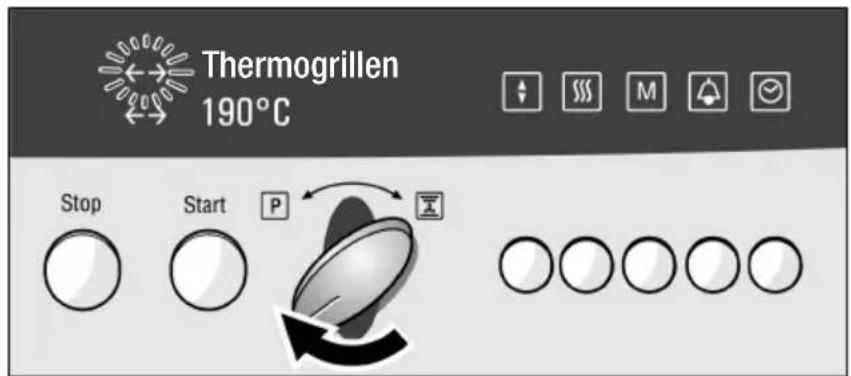 Thermogrillen 190°C Stop Start P X