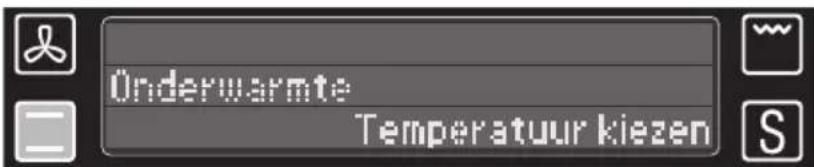 Onderwarmte Temperatuur kiezen