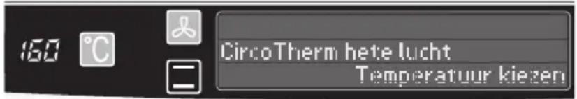 150 °C CircoTherm hete lucht Temperatuur kiezen