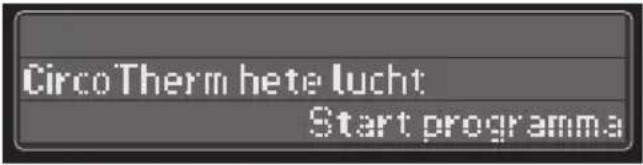 CircoTherm hete lucht Start programma