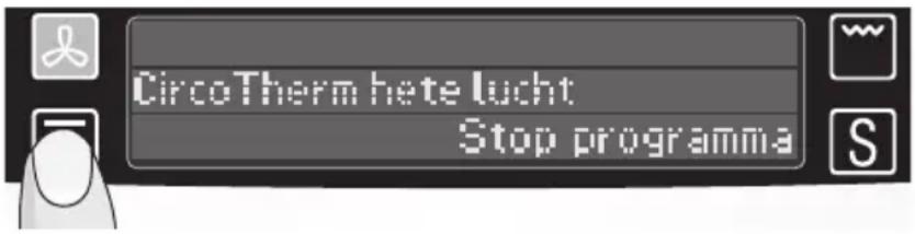 CircoTherm hete lucht Stop programma