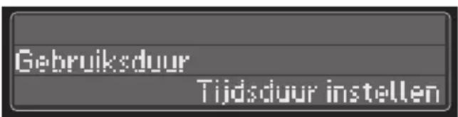 Gebruiksduur Tijdsduur instellen