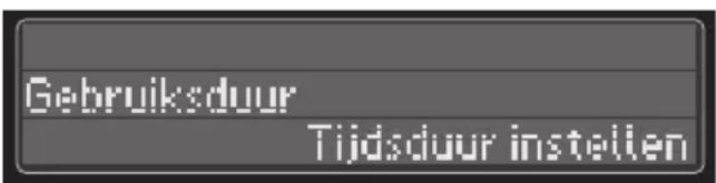 Gebruiksduur Tijdsduur instellen