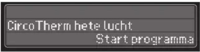 CircoTherm hete lucht Start programma