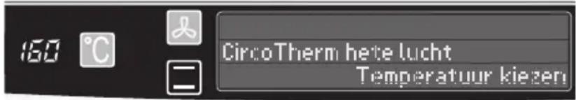 150 °C CircoTherm hete lucht Temperatuur kiezen