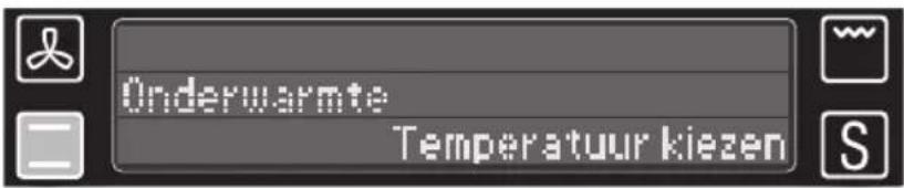 Onderwarmte Temperatuur kiezen