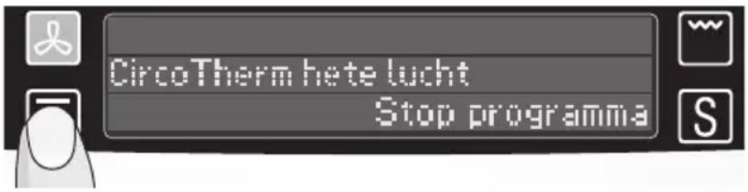 CircoTherm hete lucht Stop programma