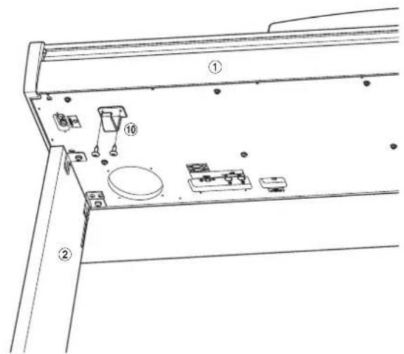 KAWAI CN14 - Bevestiging van de koptelefoonhouder (optional) - 1