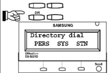 DIR SAMSUNG Directory dial PERS SYS STN OFFOCOLORY DS-5021D Scroll
