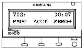 SAMSUNG 702: 00:07 MMPG ACCT MEMO→ Office:crv DS-5021D Scroll