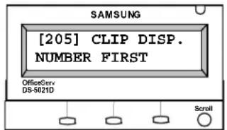 SAMSUNG [205] CLIP DISP. NUMBER FIRST OfficeServ DS-5021D Scroll