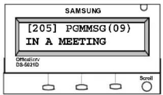 SAMSUNG [205] PGMMSG(09) IN A MEETING OfficerServ DS-5021D Scroll