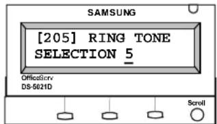 [205] RING TONE SELECTION 5 Officeracy DS-5021D Scroll