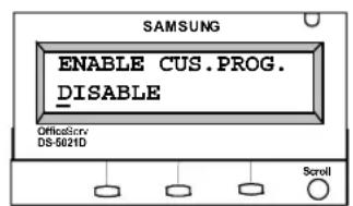 SAMSUNG ENABLE CUS.PROG. _DISABLE OfficeServ DS-5021D Scroll