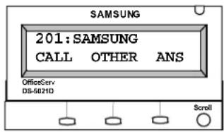 SAMSUNG 201:SAMSUNG CALL OTHER ANS OfficeServ DS-5821D Scroll