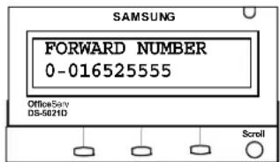 SAMSUNG FORWARD NUMBER 0-016525555 OfficeSet DS-5021D Scroll