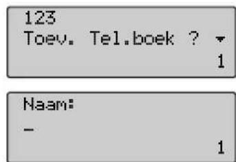 123 Toev. Tel.boek ? 1 Naam: - 1