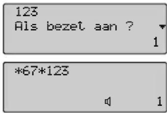 123 Als bezet aan ? *67*123