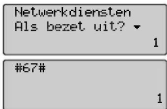 Netwerkdensten Als bezet uit? ▼ 1 #67# 1