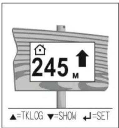 245 M ▲=TKLOG ▼=SHOW ←=SET