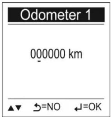 Odometer 1 000000 km ▲▼ →=NO ←=OK