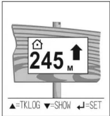 245 M ▲=TKLOG ▼=SHOW ←=SET