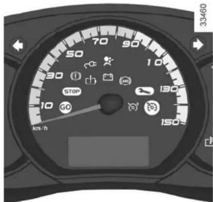 33460 70 90 50 10 30 STOP 10 GO 150 km/h