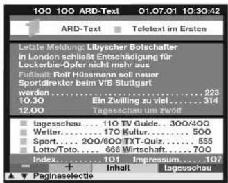 LOEWE 32 articos - Teletekstmodus - 2