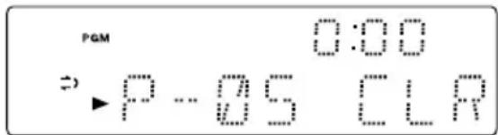 PGM 0:00 → P - 05 CLA