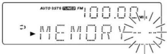 AUTO 0ST0 TUNIO FM 100.00 MHz M E M O R Y