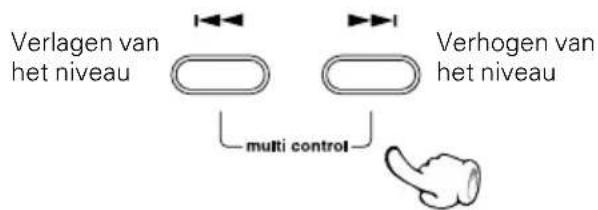Verlagen van het niveau multi control Verhogen van het niveau