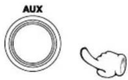 KENWOOD HM-535 - Kies AUX (externe ingang). - 1