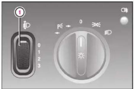 Mercedes-Benz Vaneo (2004) - ヘッドランプ照射角度調整ダイヤル - 1