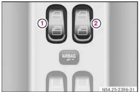 Mercedes-Benz Vaneo (2004) - フロントドアウインドウスイッチ - 1